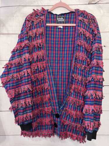 vintage paula sweet チェック柄 ジャケット レディース 古着 90s USA製 paula sweet マドラスチェック 総柄