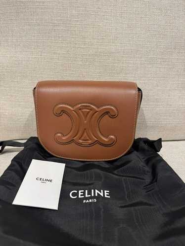 【CELINE】FOLCO SHOULDER●122652GTL04LU Celine Folco Cuir Triomphe Leather Shoulder Bag Women's