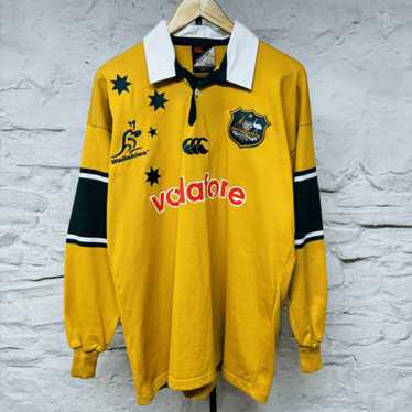 CANTERBURY ラガーシャツ 00s WALLABIES Vodafone Vintage 90s Wallabies Canterbury Of Australia Rugby Shirt