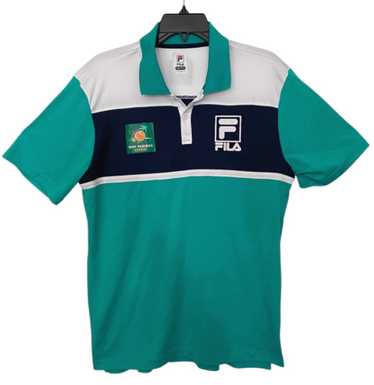 Fila BNP Paribas Indian Wells Size M Polo Shirt Orange/White