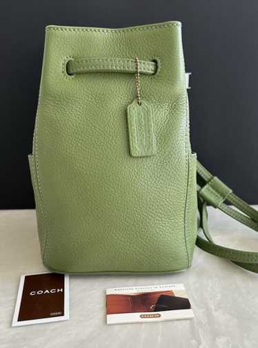 COACH Vintage Sonoma Drawstring Nubuck Green Leather Luxury
