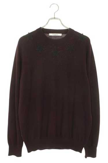 GIVENCHY スターパッチ　ニット　セーター　星　レッド　M相当 Givenchy star patch - Gem