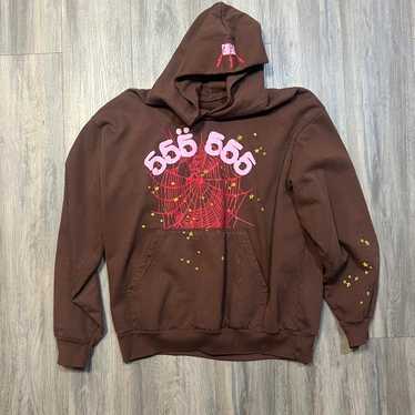 Sp5der hoodie brown size - Gem