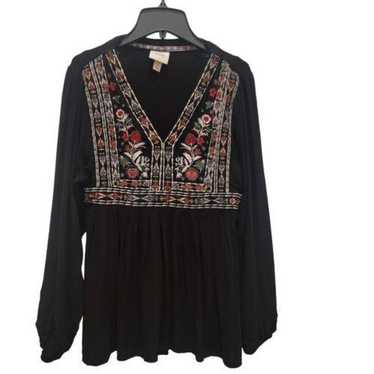 Women's Blouse - Black/Multi - S – Knox Rose Boho 