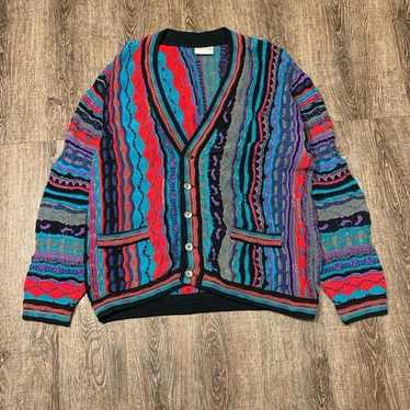 COOGI カーディガン COOGI/クージー 3Dミックス カーディガン 90年代 Made in