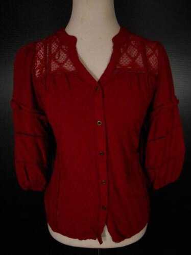 Beautiful Women's Small Knox Rose Red Texture Polk