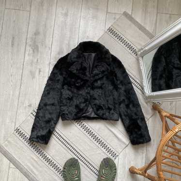 ジャケット・アウター  Faux Fur Coat Oversized Real Fox Fur Collar with Genuine Sheepskin Leather