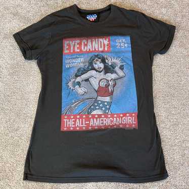 新品JＵＮＫＦＯＯＤ　ＷＯＮＤＥＲ ＷＯＭＡＮ 黒　半袖 Tシャツ Mアメリカ製 新品JUNKFOOD WONDER WOMAN 黒 半袖 Tシャツ