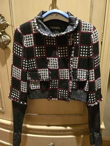 CHANEL IDENTIFICATION ジャケット 38 Chanel Identification Multicolour Words Quilted Zip Through