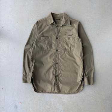 kapital 製品染め military hunting shirt 日本製 KAPITAL Chino GREAT KOUNTRY Damaged Baseball Long Sleeve