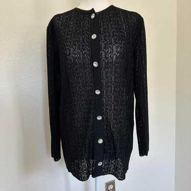 80年代 YSLカーディガン 80s Yves Saint Laurent グレー ビンテージカーディガン