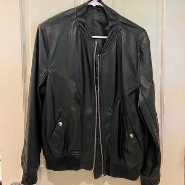 ZARA MAISONSPECIAL Leather Bomber レザー M MAISON SPECIAL×ZARA レザーボンバージャケット ブラック サイズ