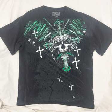 MMA ELITE Affliction 長袖Tシャツ サーマル袖 サイズXL Affliction mma elite - Gem