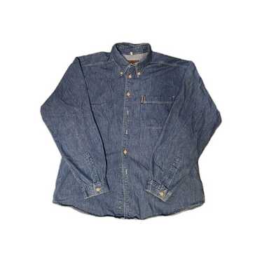 90S ARMANI JEANS デニムシャツ アルマーニ XL Armani Jeans Denim Logo Shirt - XL | SYLK