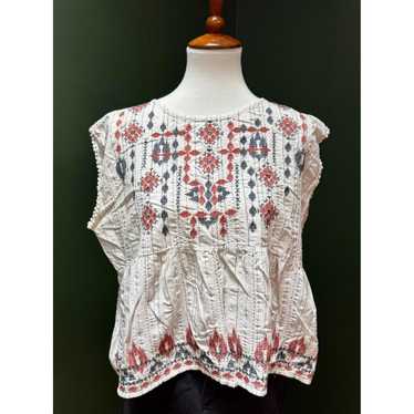 Rose Women's Blouse - White/Red - XL – Knox Rose E