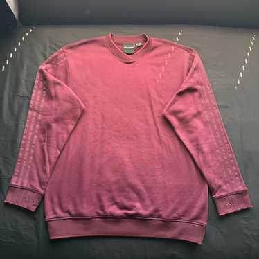ADIDAS IVY PARK Cropped Oversized Turtleneck Sweater Red