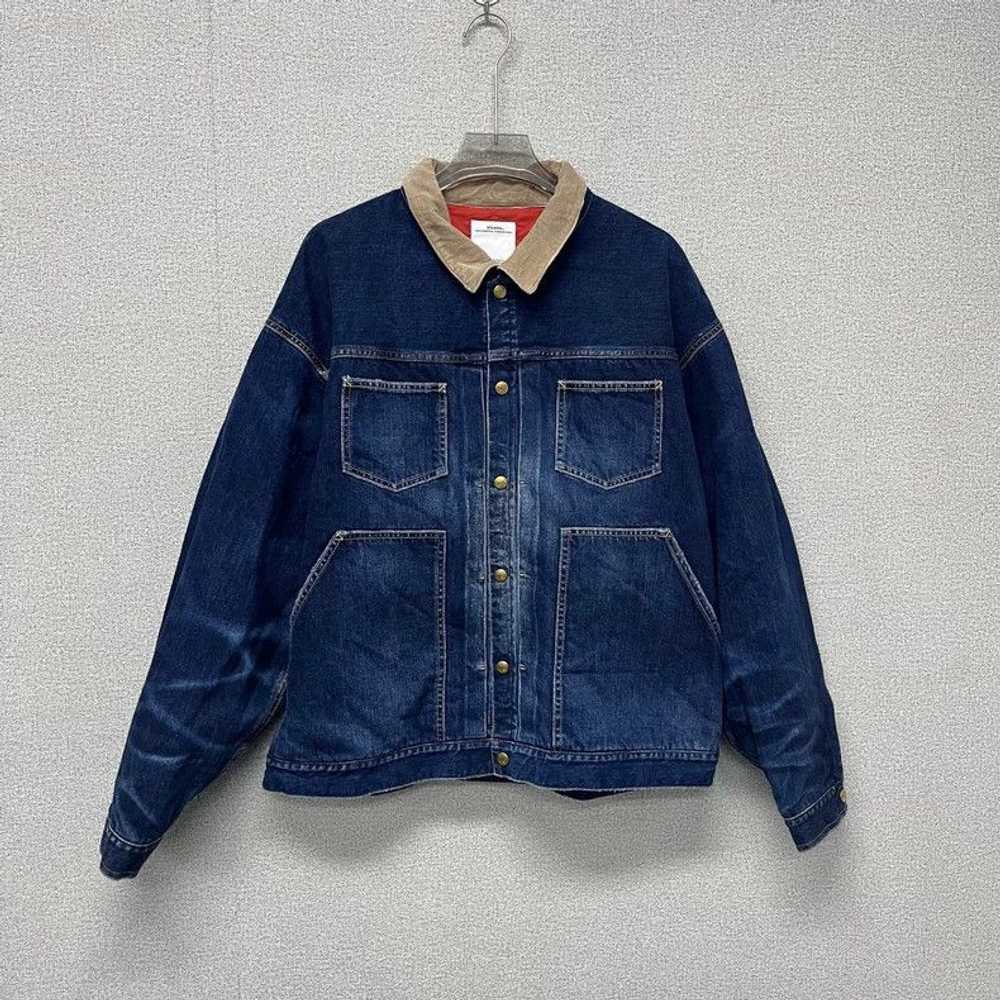 Visvim Visvim corduroy collar hem wash blue denim jacket-2506