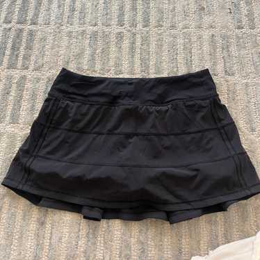 Lululemon Black Skirt 6 Stretchy High Low Side Slit - Gem
