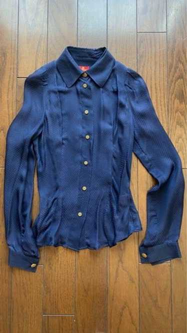 Vivienne Westwood｜LONG-SLEEVED SHIRTS/BLOUSES (BIG COLL Vivienne Westwood - Wizard Frill ruffled shirt blue - The Corner