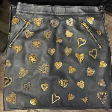 Brown leather skirt moschino - Gem