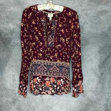 Knox Rose Top Blouse Women M Boho Y2K Hippie Flora