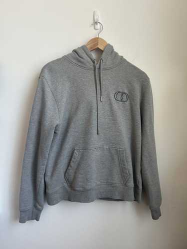 24AW new/Dior ロゴフーディッドスエットシャツ Sweatshirt Gray CD Icon Hooded Sweatshirt Gray Cotton Fleece | DIOR