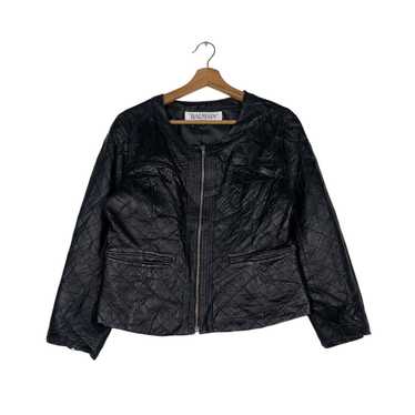 1*4様 90s vintage BALMAIN leather bomber Balmain paris leather jacket - Gem