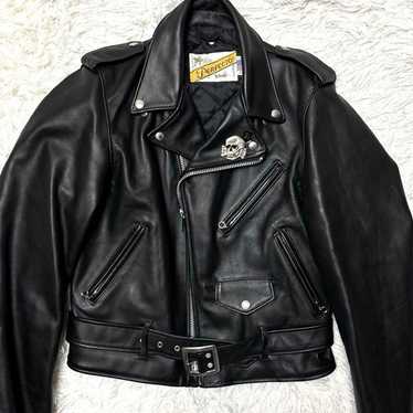 Schott Perfecto 618 ダブル ライダース 12 アメリカ製 Schott Leather Jacket M Size Black Double Riders Jacket 618