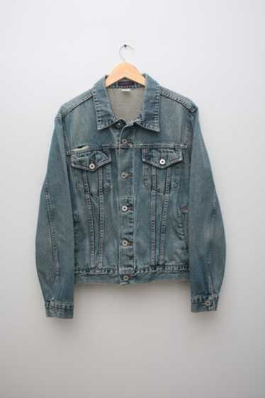 ジャケット・アウター 2000s katharine hamnett london denimcoat Katharine Hamnett Jacket Vintage Denim and Gold Fringing