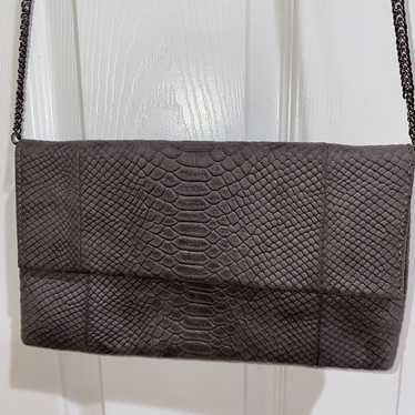 Grey Python Shoulder Bag - image 1