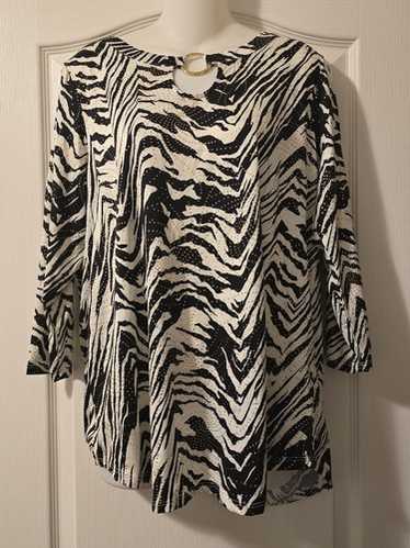 Ruby Rd Zebra Stripe Top - image 1