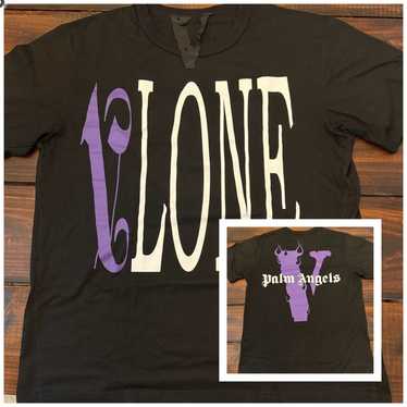 VLONE × Palm Angel T-shirt NEW Vlone x Palm Angels T-shirt Black/Purple Size S-XL FREE