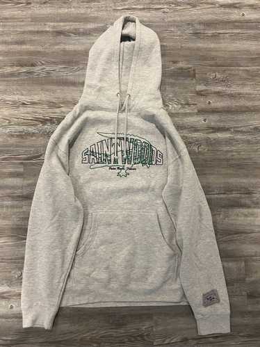 【関税込み】Saintwoods グレー ロゴ刺繍 フーディ Saintwoods saintwoods hoodie - Gem