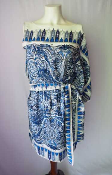 BCBG Maxazria Leia 100% Silk One Shoulder Tunic Mi
