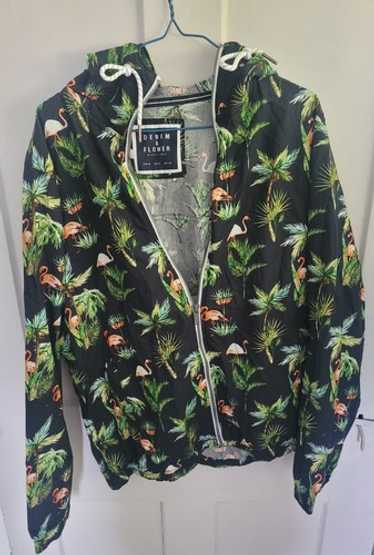 ジャケット・アウター 90s- used hooded jacket flamingo pattern 90s- used hooded jacket flamingo pattern