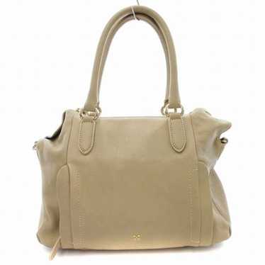 Sazaby Handbag One Shoulder Bag With Tassel Leather Navy /Bm