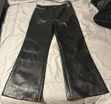 V2 black flared leather pants – ranger