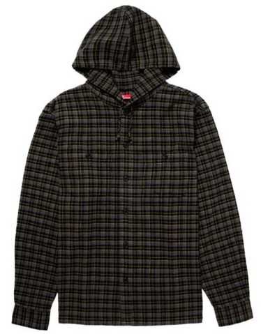 トップス Supreme Waffle Plaid Hooded Shirt Black Supreme Waffle Plaid Hooded Shirt (FW24) - $158