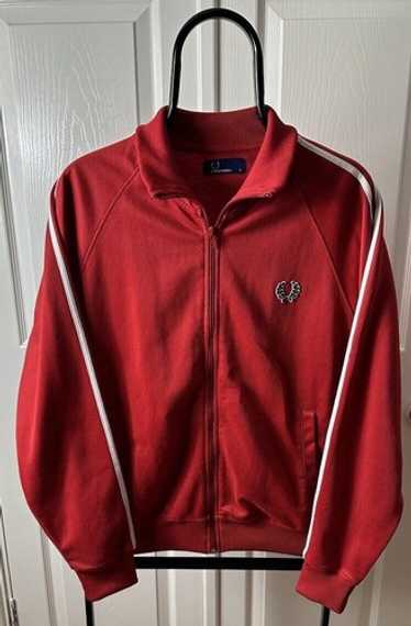 80’s FRED PERRY Track Jacket Red Vintage Fred Perry Track Jacket Red XXL Mens 90s Casual Mod