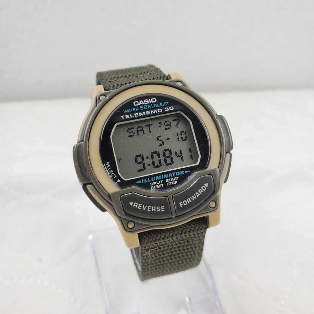 VINTAGE CASIO DATA BANK ILLUMINATOR DB-34H TELEMEMO 30 MEN'S WATCH NEW BATTERY