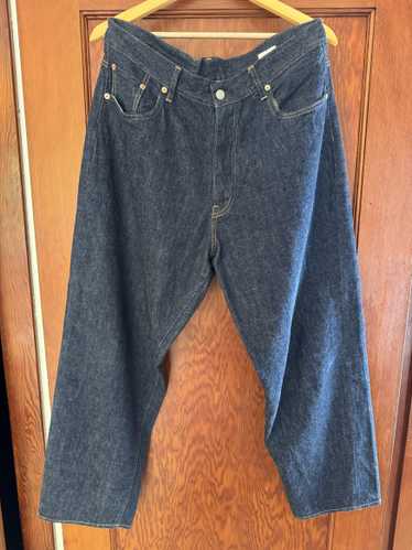 COMOLI インディゴ カバーオール　サイズ3 MEMORY】カラーデニム ワイド カバーオール / Colored denim