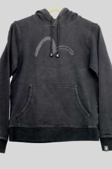 Evisu ブラック フーディ 42 EVISU(エヴィス) / ジップパーカー/42/コットン/ブラック | 古着