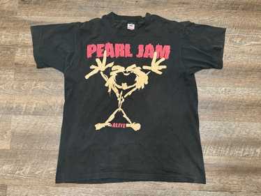 Amazon.com: Pearl Jam Stick Man Logo Alive Men's T-Shirt (S
