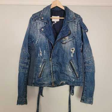 PIERRE BALMAIN ダブルライダース デニムジャケット XL BALMAIN バルマン デニムジャケット ダブルライダースジャケット