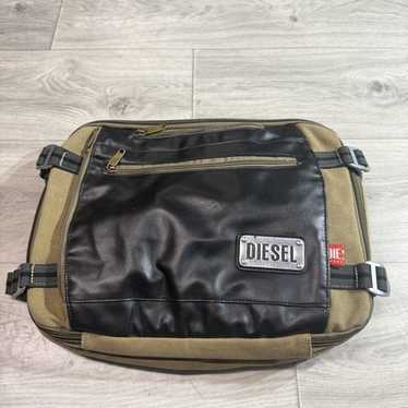 【DIESEL】00s faux leather Messenger bag DIESEL Messenger Spare Parts Bag Utility Military Y2K Canvas