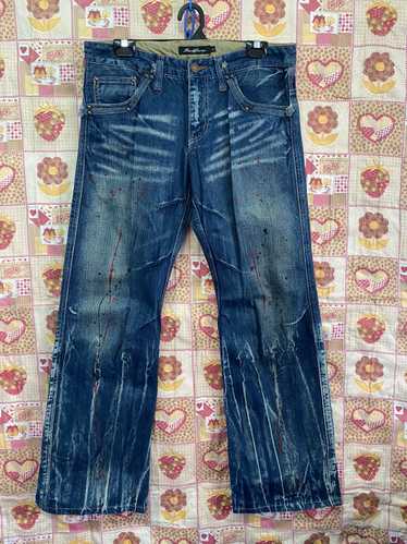 00s Evisu レーヨン バギー カーゴパンツ カモメ 平成 y2k B系 00s y2k カーゴショーツ バギーパンツ ミリタリー チェック 極太