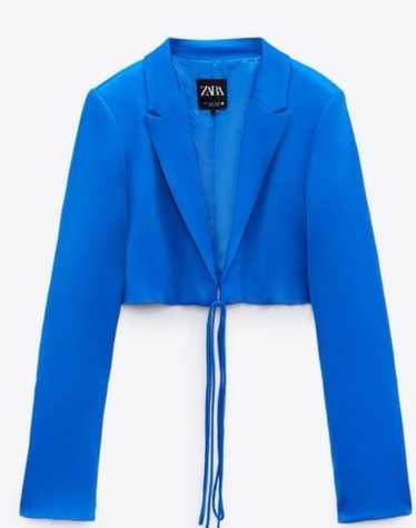 ZARA 水色 ピーコート Sサイズ オーバーサイズフィットツイル