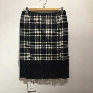 【関税&送料込】Sacai Black Wool Skirt sacai Chiffon Paisley Pleated Switching Wool Wrap Skirt