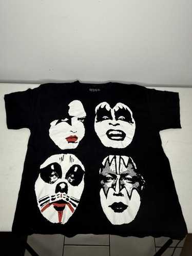 Kiss faces black tee - Gem