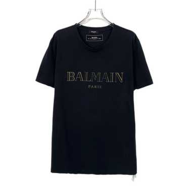 (BALMAIN)コットンジャージーロゴプリントTシャツ(SALE国内発送) Balmain t-shirt black logo - Gem